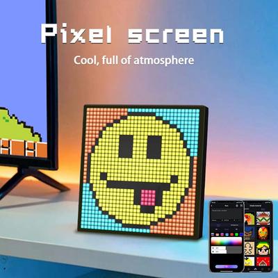 Digital Pixel Photo Frame LED Matrix Pixel Display Smart Screen APP Control Programmable Game Room Decor Table Lamp