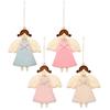 Beautifully Crafted Wooden Angel Girl Christmas Decorations In Colors Assorted