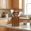 Farmhouse Style Kitchen Utensil Holder Wooden Chopstick Cage Utensil Storage Box  Chopstick Storage