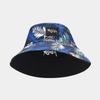 Colorful Men Reversible Printed Fisherman Bucket Hat sublimated Black And White Large size 58-60cm hats