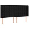 VidaXL Headboard with Ears Black 183x16x118-128 Cm Fabric3120030