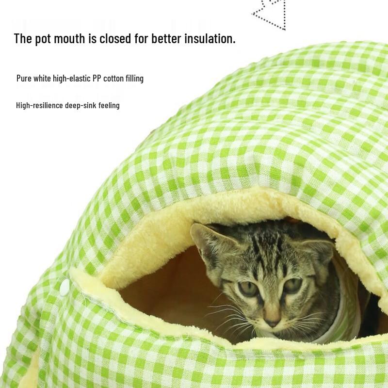 Qio Winter Warm Cat Sleeping Bag Bed