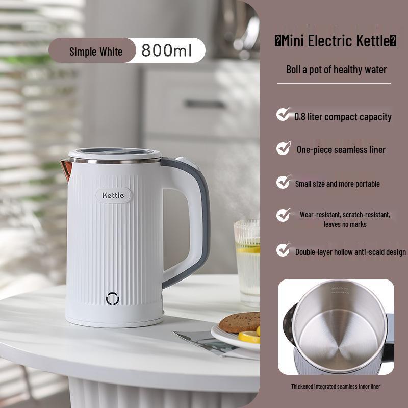 

Portable Electric Kettle 110V - Compatible with Japanese, European, and Australian Standards 220V Australian - 300W, English Version белый