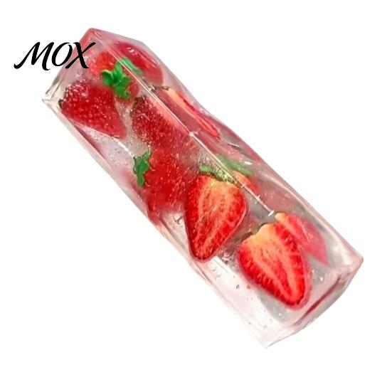 Stress Relief Clear Stick Toy Shapeable Fruit Bar Squeeze Toy, No Rebound Soft Stretchy Fidget Strip for Relaxation