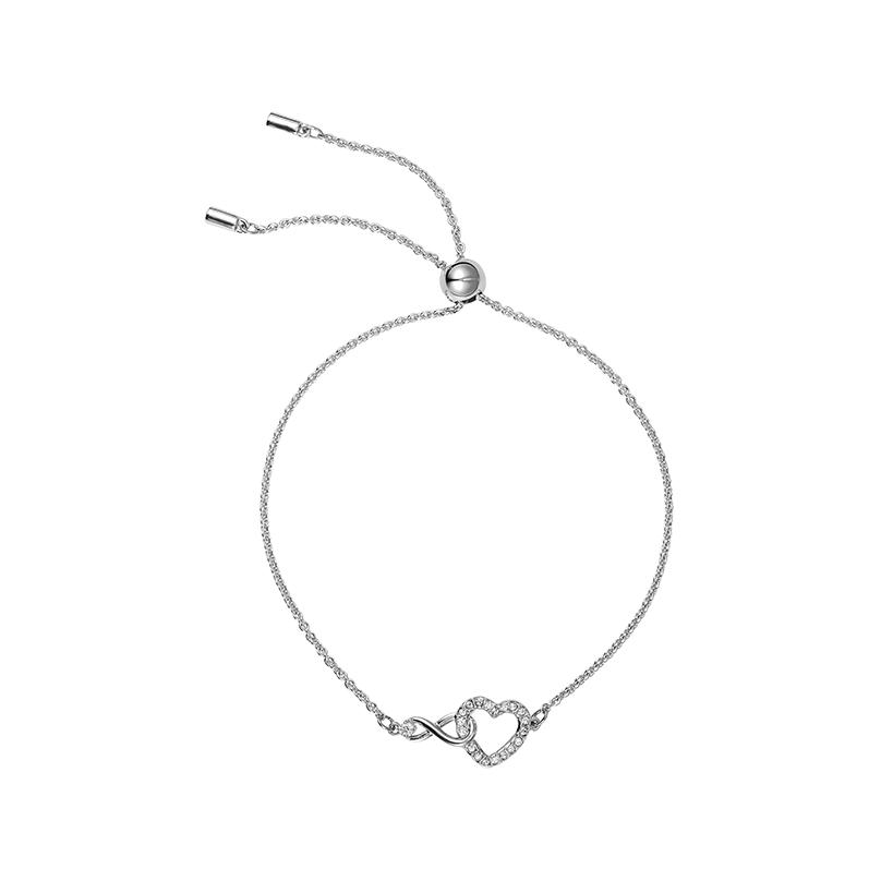 

Swarovski Hyperbola Infinity Heart Rhodium Plated Bracelet Women bracelet White 5524421 Box (Random Color)