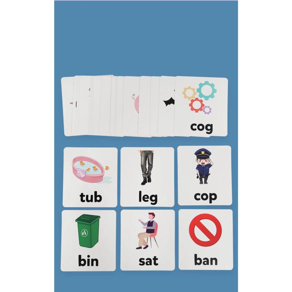Wooden Word Spelling Game Alphabet Learning Toys for Preschool Boys and Girls Letters Reading Building Blocks Game with 24 Cards