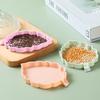 4 Pcs Art Painting Beads Sorting Tray Craft Tool Leaf Multiple Color Diamond Art Paints Accessories Tray for DIY Craft Painting