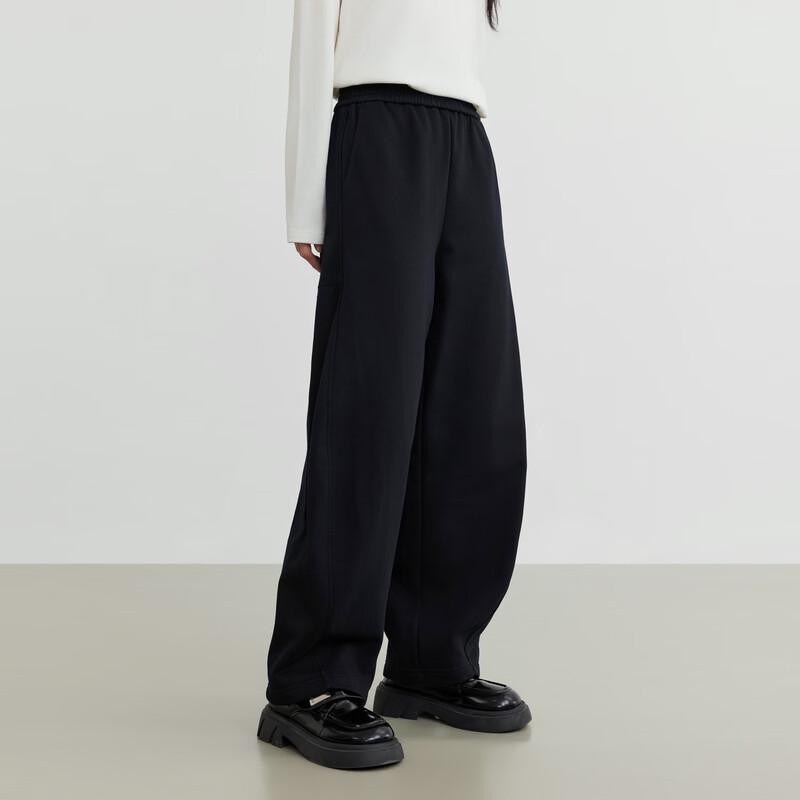 Elva' Island Women's Autumn/Winter High-Waist Loose Wide-Leg Trousers