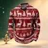 Men's Golf Shirt Long Sleeve Casual Christmas Print Quick-Dry Mesh Top