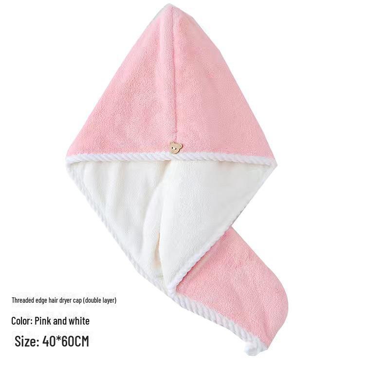 "Quick-Dry Super Absorbent Coral Fleece Hair Towel Cap"