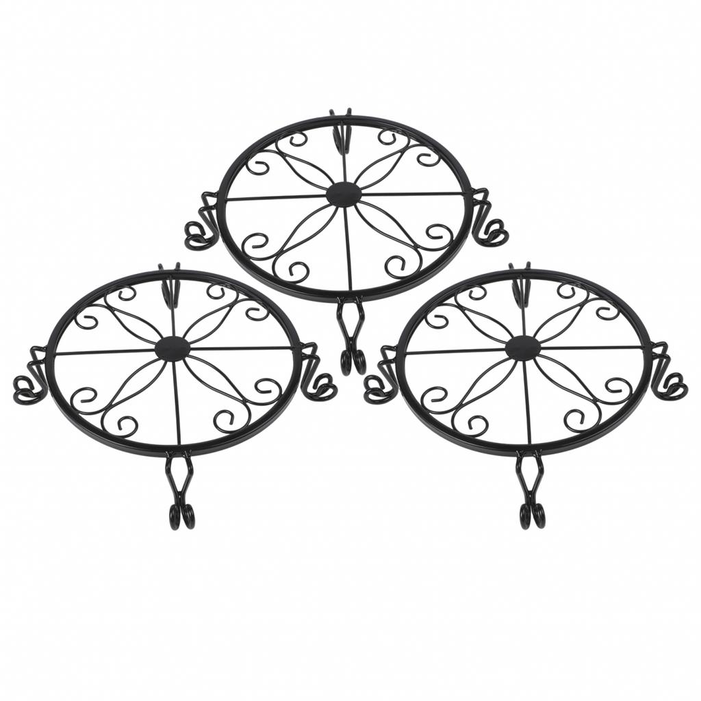 Charm Floral Pattern Design Floor-Standing Flower Rack Iron Plant Stand