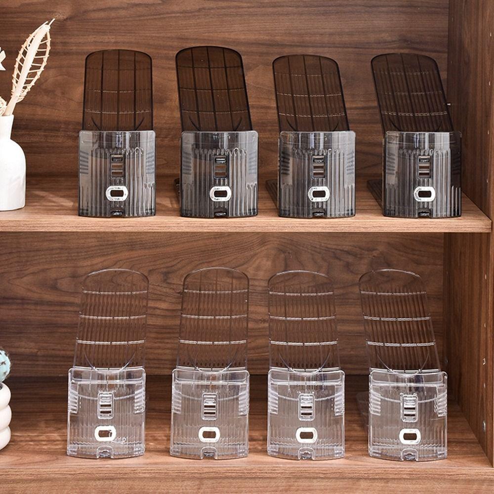 2Pcs Transparent Shoes Storage Rack Anti-slip Shoe Holder Shoe Storage Organizer  Flat Bottomed