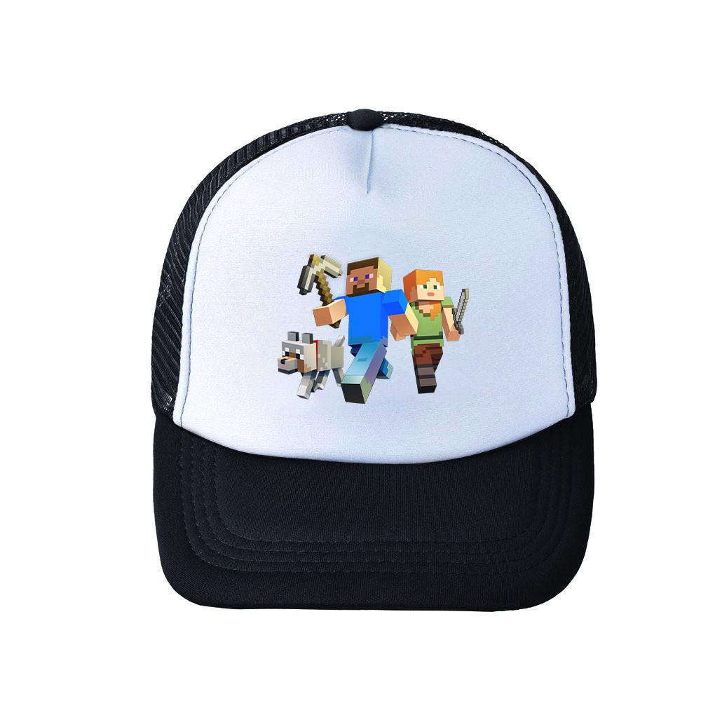 Minecraft Pattern Print Baseball Cap Outdoor Sun Protection Breathable Gift Hat
