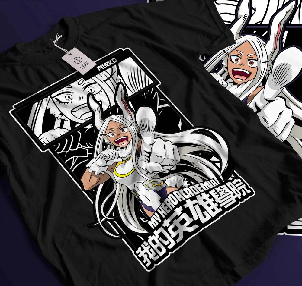 My Hero Academia Rabbit Hero Mirko Black Tshirt S