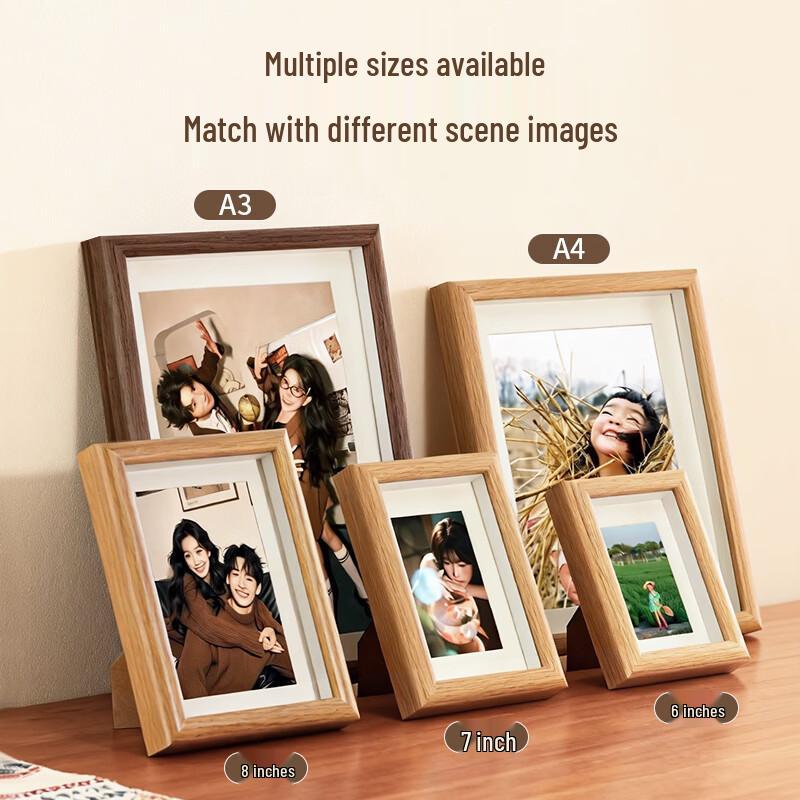 Jinlongxing 6-inch Walnut Photo Frame