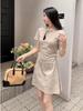 Elegant Petite Qipao Dress for Women - Summer 2026 Slimming National Trend