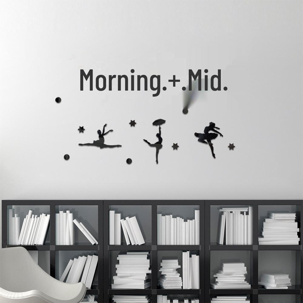 Ballet Girl Acrylic Mirror Wall Sticker for Kids' Room or Dance Studio