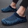 Large Size Spring and Summer Couple Flying Woven One-pedal Lazy Shoes Socks Shoes Mesh Breathable Trend Sports and Leisure Shoes