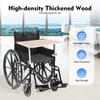 Universeller Rollstuhl-Tisch 22,4x11,8 Zoll, 15 mm dicke Holzplatte mit Metallbefestigungen, Klappbare Beine zum Essen, Lesen
