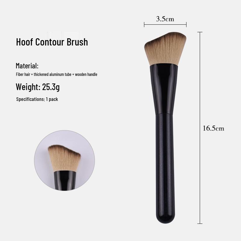 Угловая кисть для теней и румян Wave-Contour - Портативный бьюти-инструмент в форме серпа