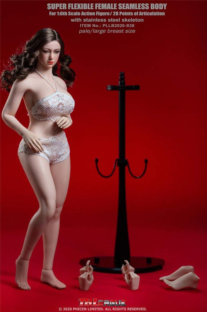 Scale Action Figure TBLeague Pearl White Beautiful Super Flexible Seamless Head and Underwear Included [TOYBARJAPAN] 1/6 PLLB2020-S38 Skin, Plump,