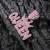 Couronne Rose Diamant pour Femme, Pendentif Lettre QUEEN, Collier Cubain Diamant Long Hip Hop Accessoire Féminin