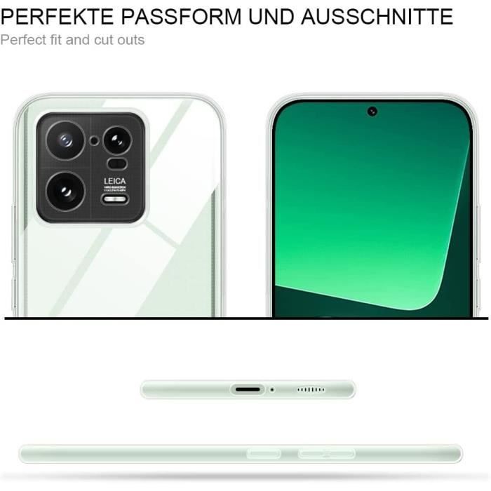 Case and 2 Tempered Glasses for Xiaomi 13 Pro - Reinforced Shockproof Silicone Protection