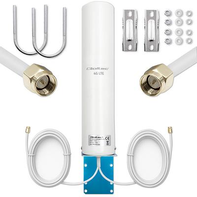 Qoltec Antena 4G LTE DUAL | 5dBi | Dookólna | Zewnętrzna