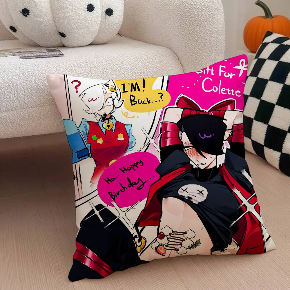 B-Brawl Anime S-Stars Pillow Case Anti-dustmite Pillowcase Invisible Zipper Silky Short Plush Sofa Cushion Cover