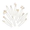 DFsucces Pearl Hair Pins, U-Shaped Hairpins, Hair Clips for Everyday Wear, Japanese Outfits, Photoshoots, Weddings, Parties, Brides - 12 Pieces,