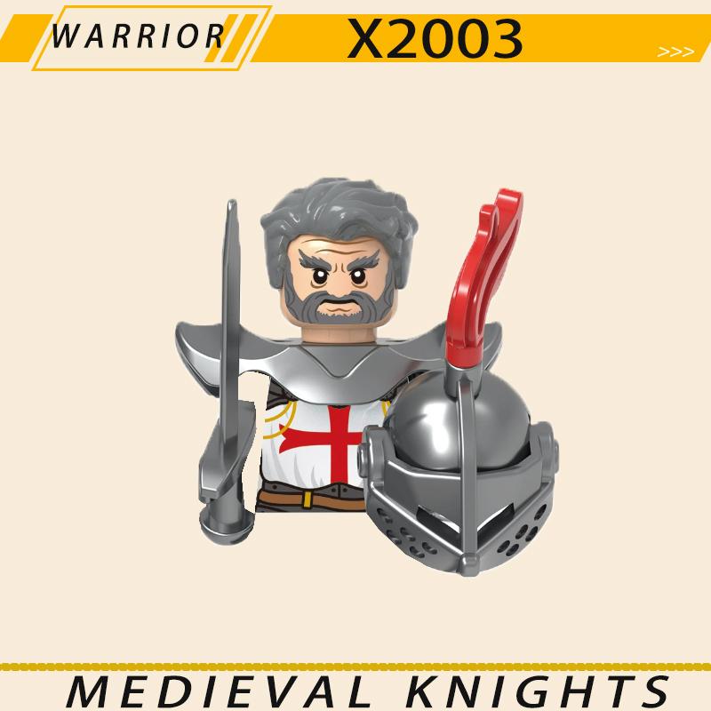 Medieval Military Jerusalem Tripoli Knight Building Blocks Castle Lionheart Hospital Teutonic Soldier Figures Warrior Bricks Toy