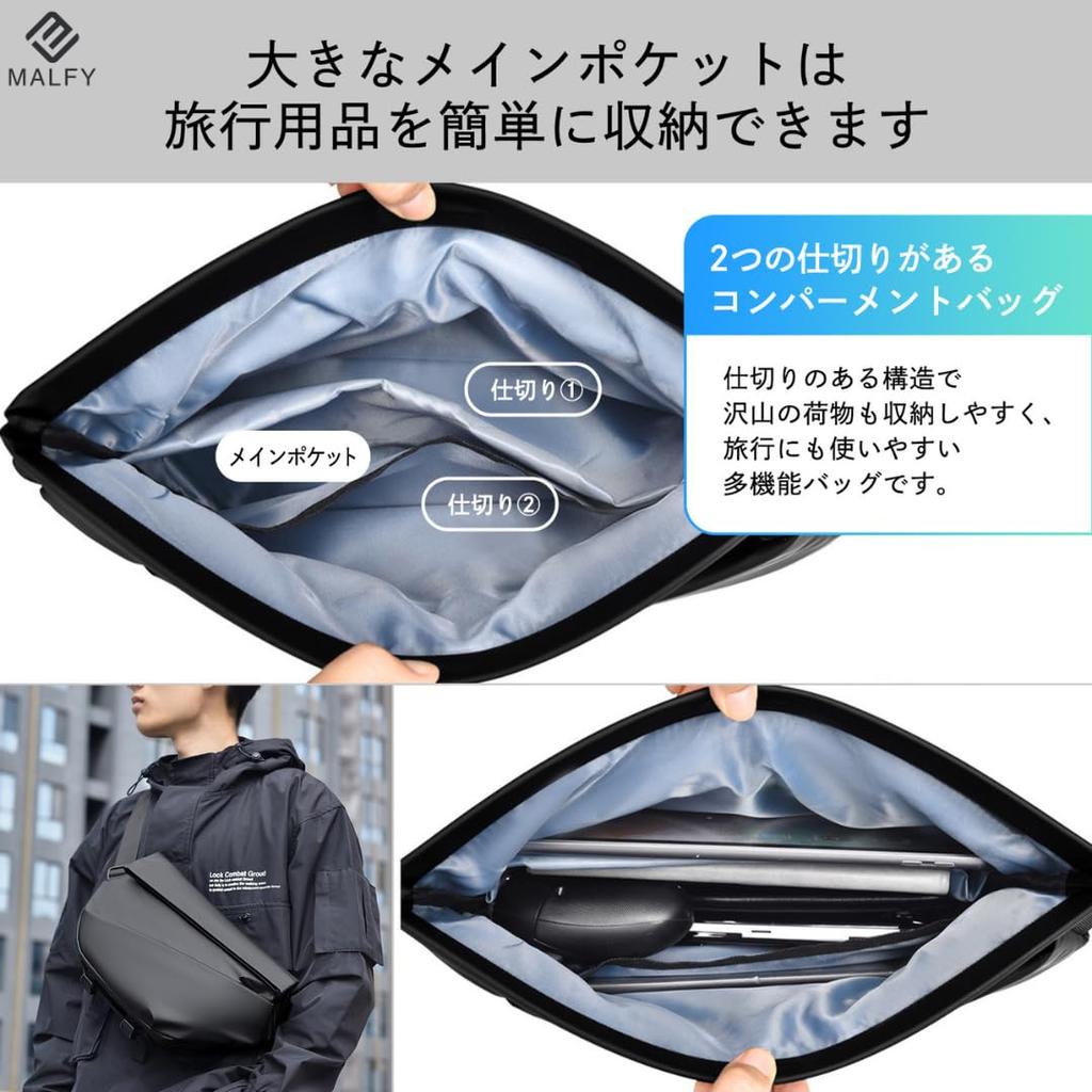MALFY New Waist Bag with Reel Waterproof Large Multifunctional Crossbody Single Shoulder Waist Pouch Keychain, Zipper, Capacity, Bag, Bag, (Black)