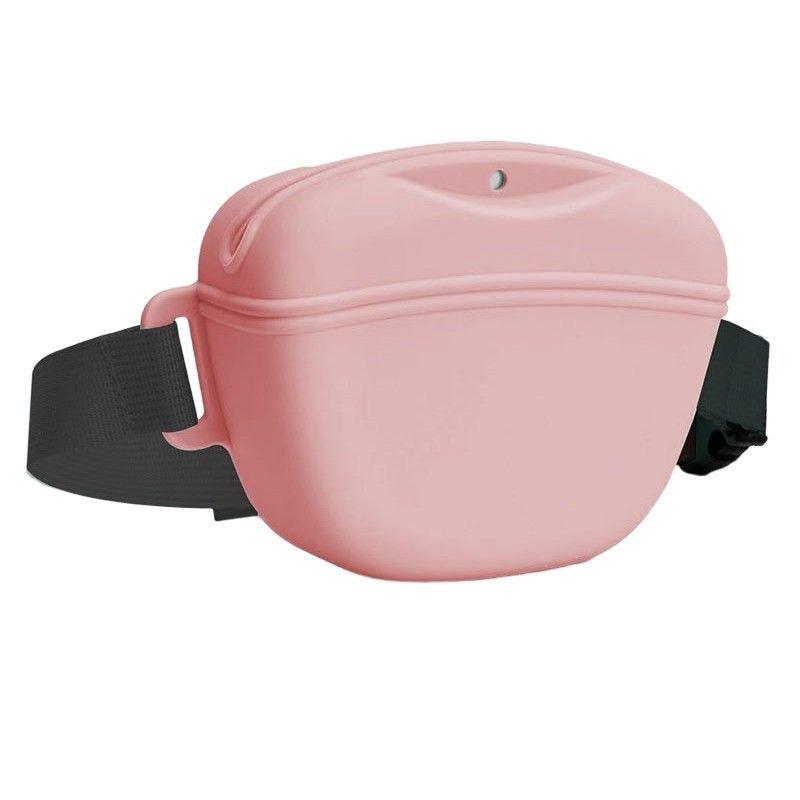 Silicone Pet Treat Bag: Waterproof, Portable Waist Bag for Outdoor Use