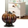 European Ceramic Pumpkin Door Knobs Cabinet Handles Single Hole Cupboard Drawer Pulls (White)