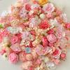50/100Pcs Artificial Flower Head Assorted Color Size Realistic Reusable DIY Crafts Garland Wedding Bridal