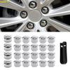 24 pz 17 MM Auto Chrome Dado Ruota Tappi Protezione Mozzo Stringere Viti Coperture Dado Pneumatico Bulloni Decorazione Esterna Borchie Guardia Veicolo