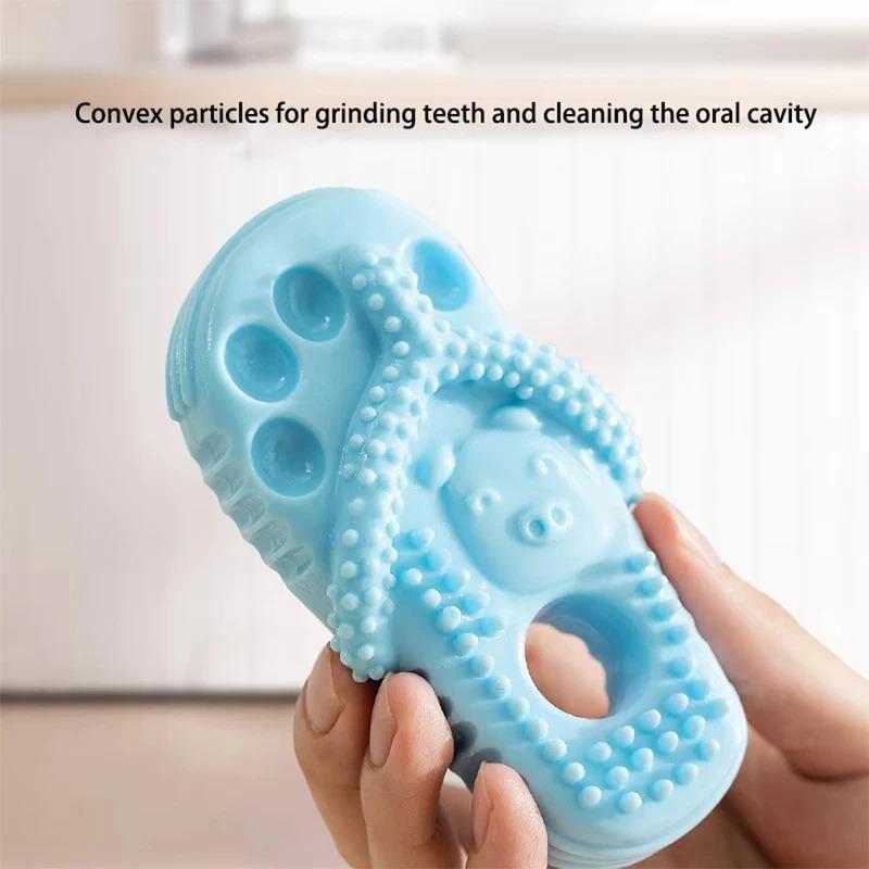 Bite Resistant Dog Slipper Toy Creative Fun Mini Pet Slippers for Aggressive Chewers Puppy Cat Teething Decompression Chew
