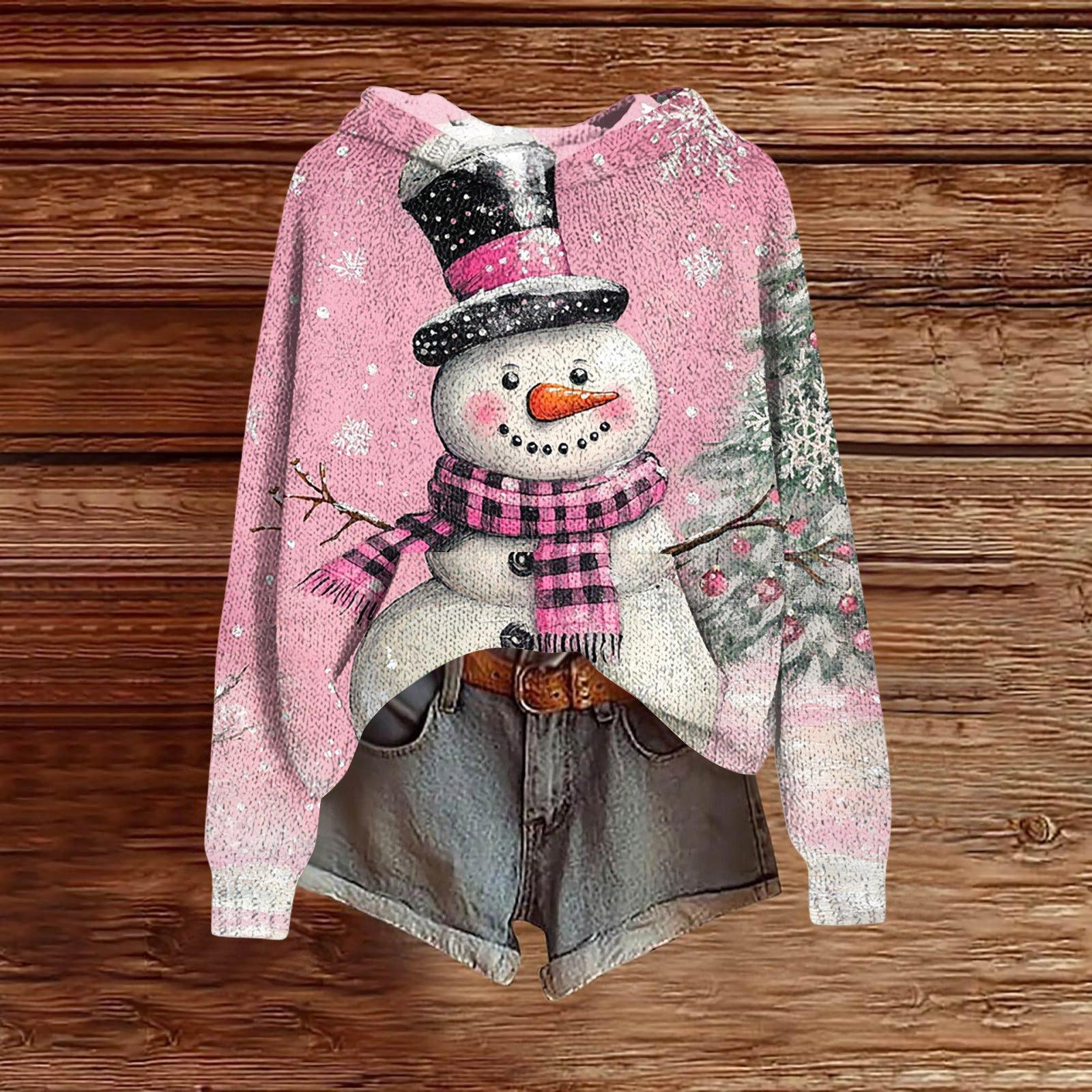 

Женская модная повседневная толстовка с капюшоном и длинными рукавами с принтом S