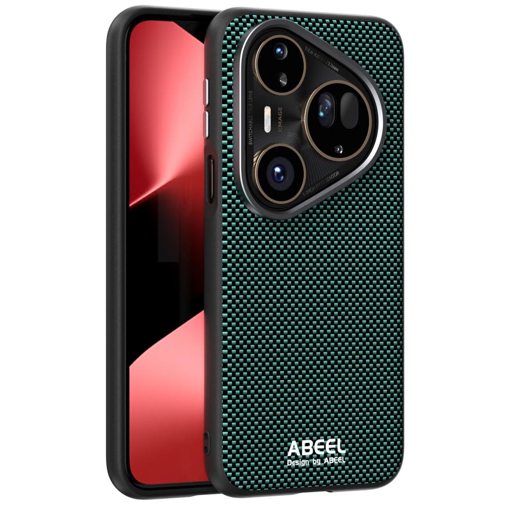 ABEEL Pouzdro pro Huawei Pura 80 Ultra Kompatibilní s MagSafe Tištěný PC TPU Hliníková slitina Kožený kryt na telefon