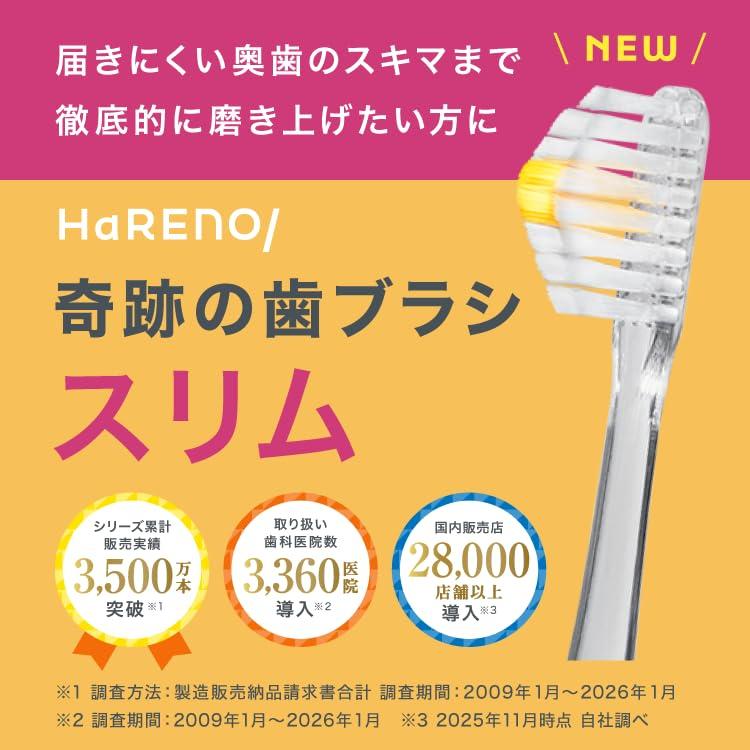 Miracle Toothbrush [Slim] Clear Black 3-Pack for Adults [Authentic Product] [Official]