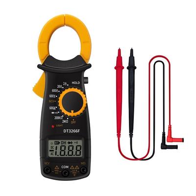 Socpuro Digital Clamp 1999 600V 600A AC Resistance Diode Live Wire Digital Clamp Meter for Home and Professional Test Leads Included Meter, Count,