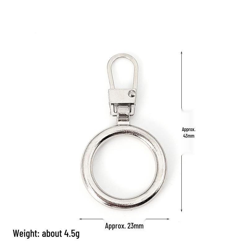 Detachable Metal Zipper Pull Tab Accessory for Bags, Shoes, and Clothes Repair