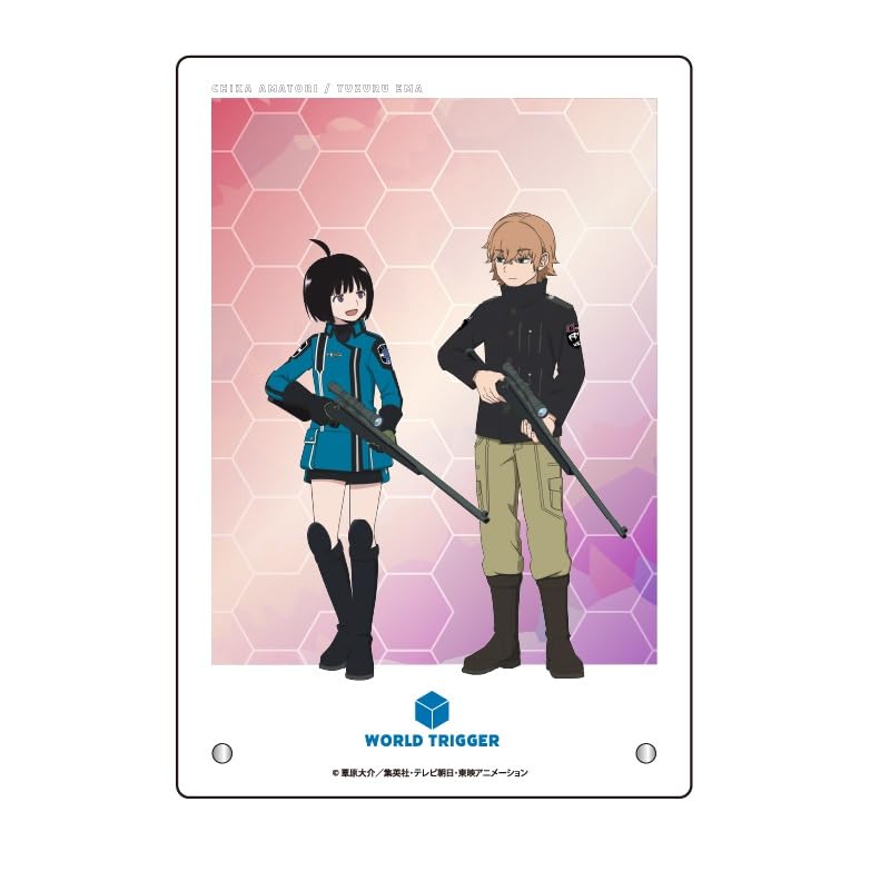 Overglad World Trigger Acrylic Panel Amatori Chika Ema Yuzuru Self-Practice Ver. & WTT-035