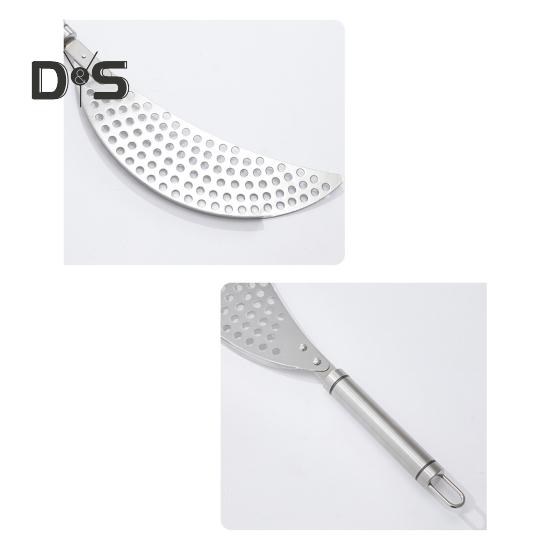 Sito do garnka z uchwytem Ze stali nierdzewnej Durszlak Patelnia Koszyk do odcedzania z garnka Odporny na rdzę Kształt półksiężyca Makaron Makaron Owoce Warzywa Sita do żywności dla