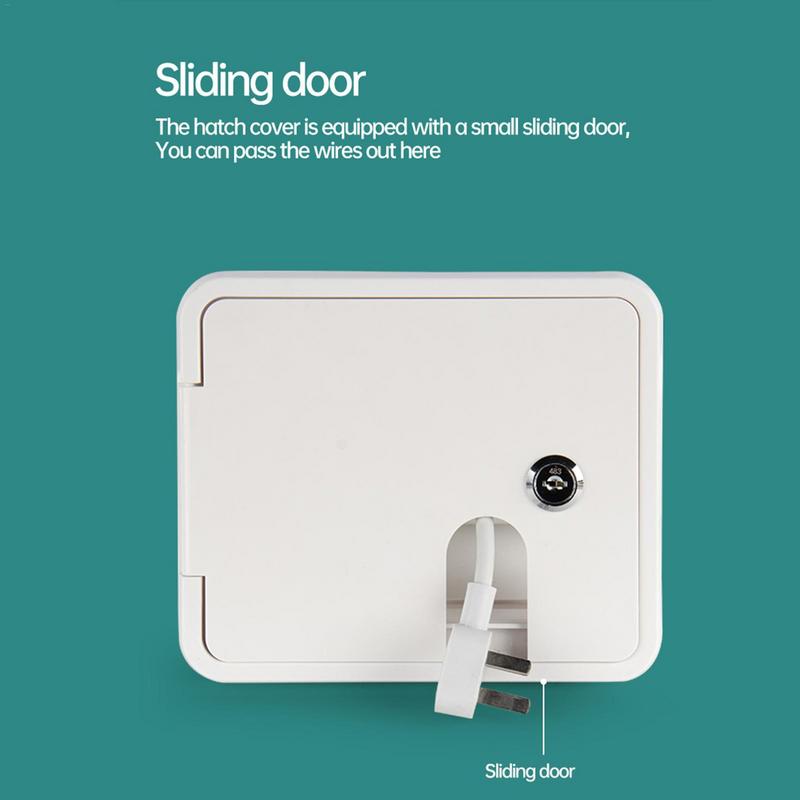 Access Door Panel RV Power Cord Hatch Square Electric Cable Hatch For Boat Marine RV Yacht Motor Home Camper Boat RV Accessories