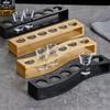 Runde Loch Bambus Schnapsglas Tablett 6/12 Löcher Glasbecherhalter Schnapsglas Display Ständer Küche