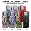 For IPhone 11 12 13 14 15 16 17 Pro Max Air XR 16E 16 Plus Lens Cover Bracket Wireless Charging Magnetic Back Cover Phone Case