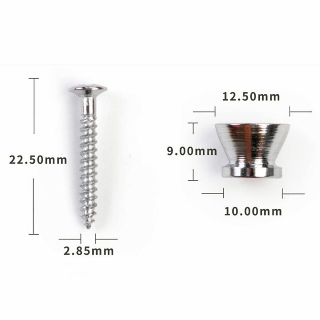 Guitar Strap Locking Pegs Guitar Button Lock Pins for Acoustic Guitar Electric Guitar Bass 2pcs