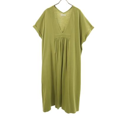 FREAK'S STORE French Sleeve V Neck Long Dress F Green System Women Used