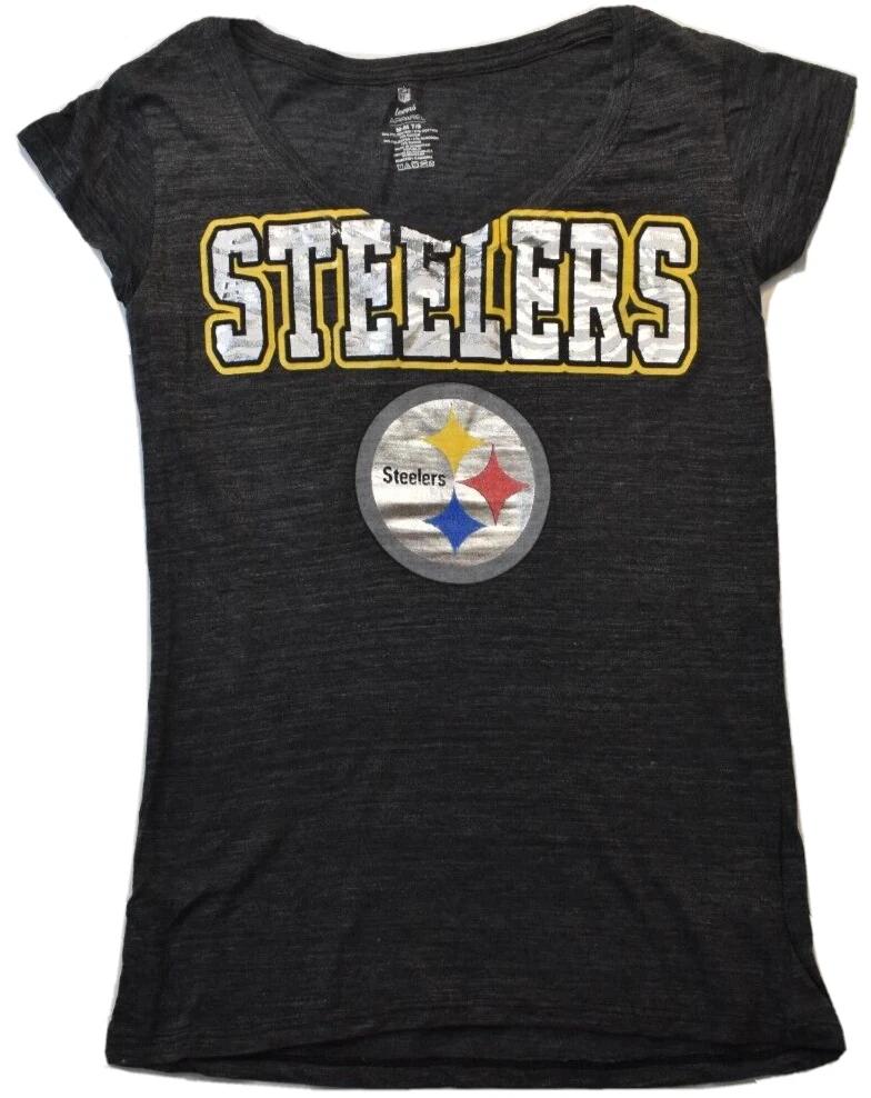 NFL Teens Apparel Juniors Pittsburgh Steelers Football Shirt New XS-XL S